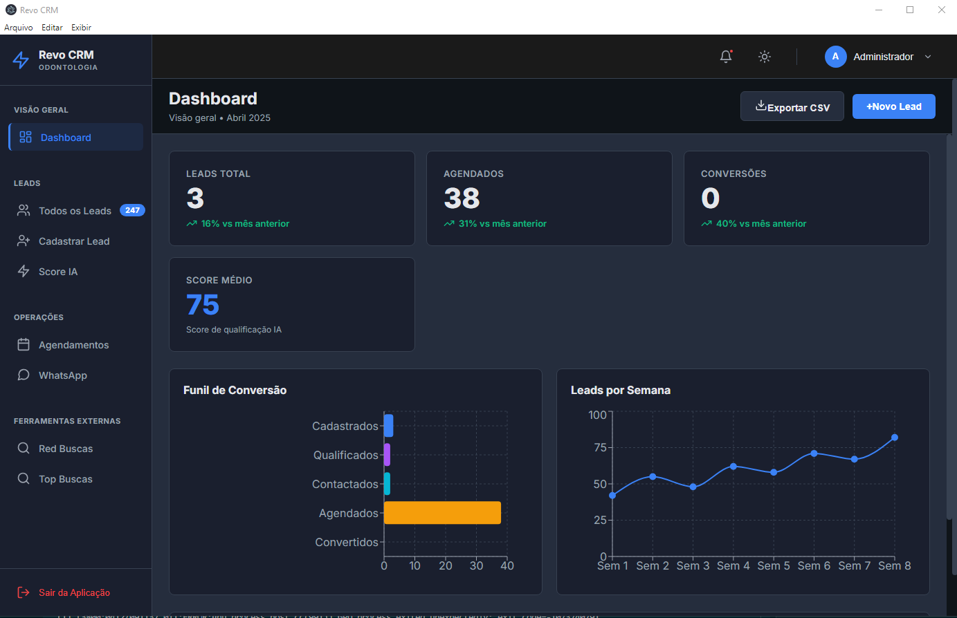 Revo CRM - Extrator Inteligente